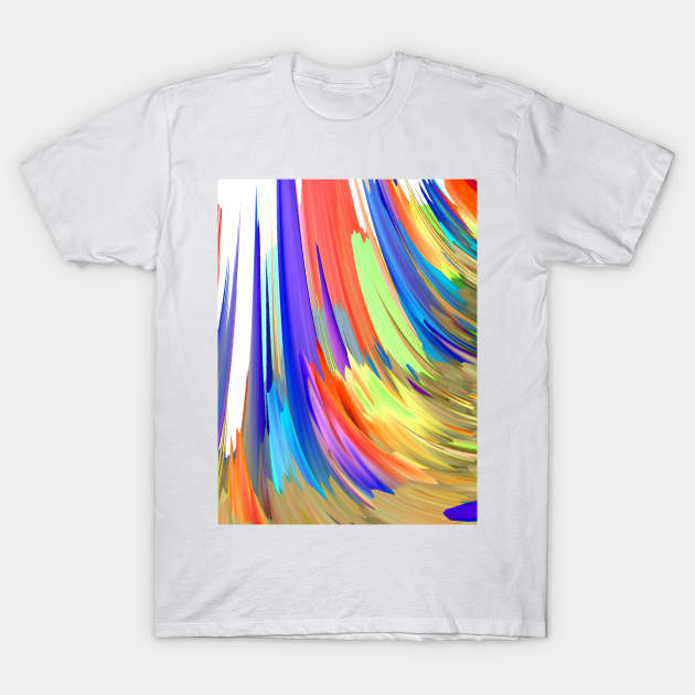 Colorful Curves Lines T-Shirt by Visualsofmh